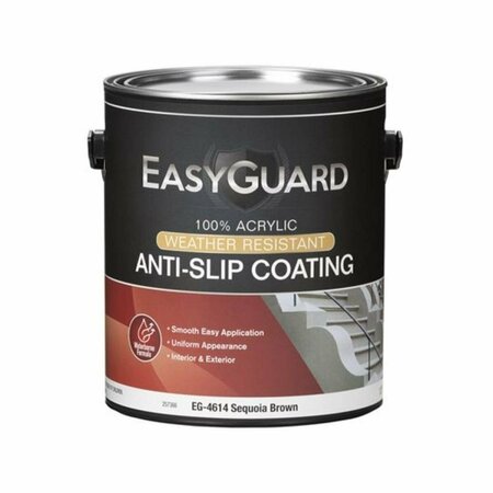 GOURMETGALLEY 1 gal Flat Acrylic Anti-Slip Floor Coating Sequoia Brown GO3841501